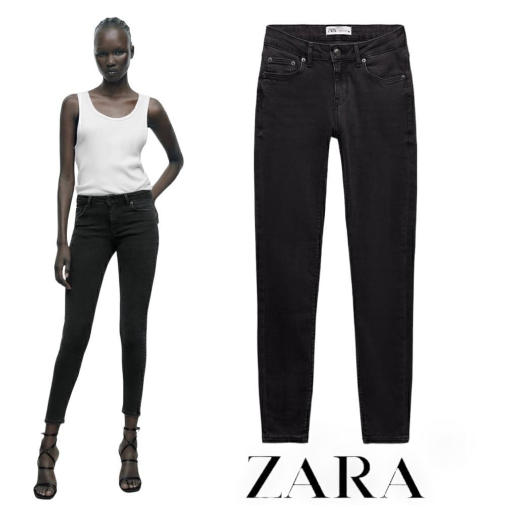 ZARA ZW The ’80s Black High Rise Skinny Jeans NWT Size 4